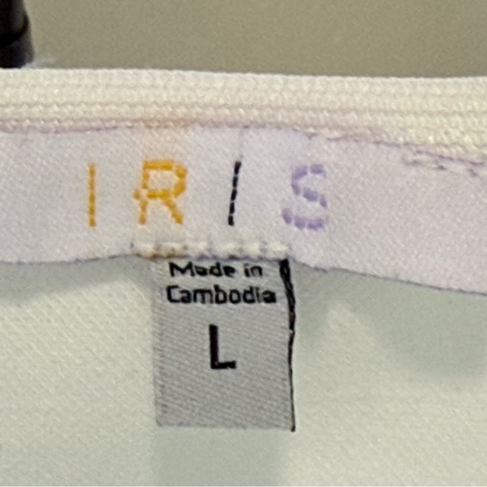 Iris- White Dress with Ruffle Slit - Picture 2 of 8